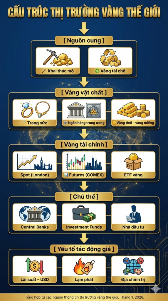 Cấu trúc thị trường vàng thế giới