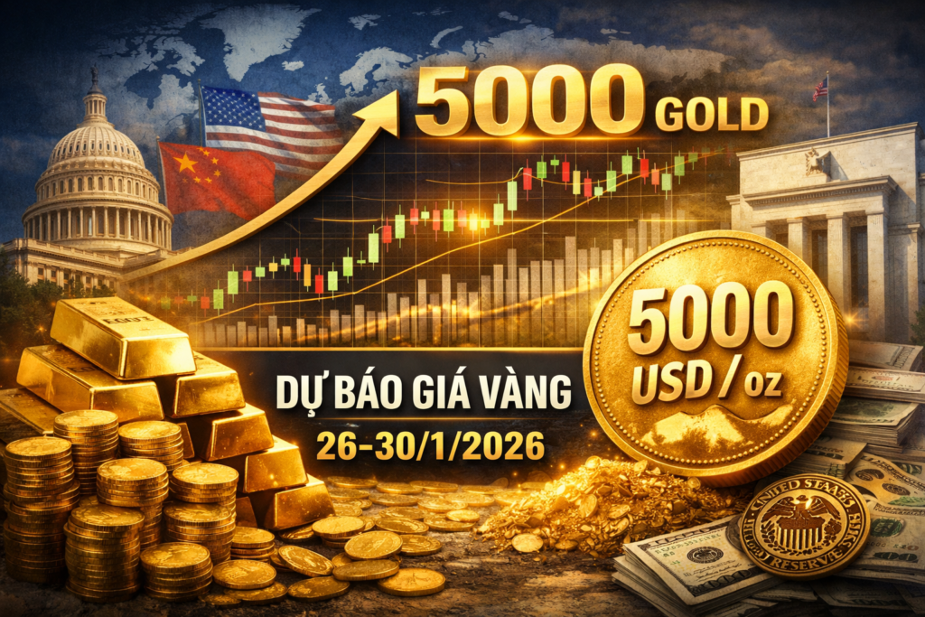 Dự báo giá vàng tới 26-30/1/2026 
