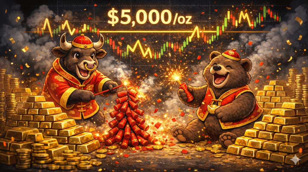 Dự báo giá vàng tuần 16-20/2/2026: Thị trường “mỏng” vì kỳ nghỉ, mốc 5.000 USD/oz vẫn là tâm điểm