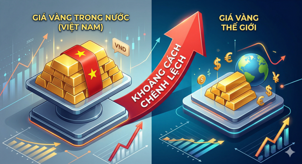 Vì sao giá vàng trong nước luôn đắt hơn giá vàng thế giới quy đổi